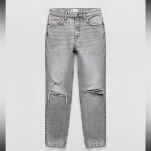 Zara TRF Mom Jeans Gray